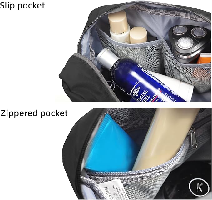Travel Toiletry Bag 8L, Large Packing Cube with Waterproof TPU Wet/Dry Compartment