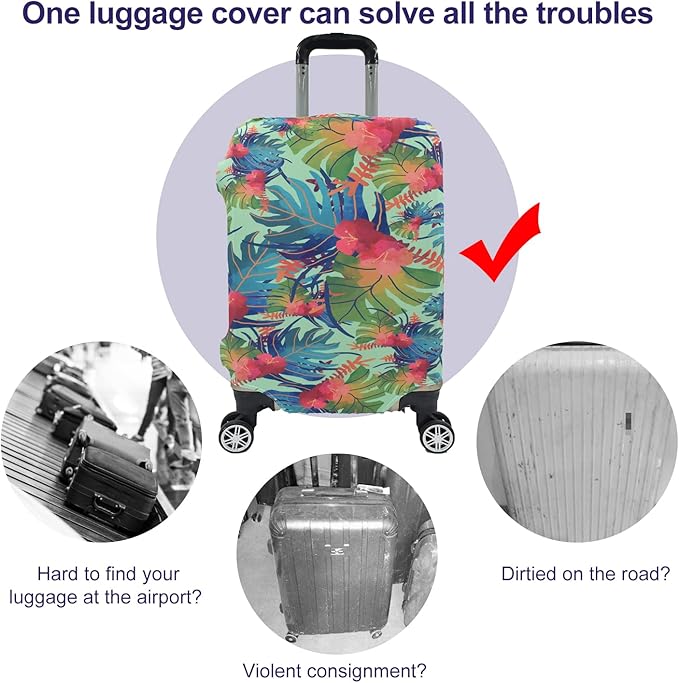 Travel Luggage Cover, Suitcase Protector Bag Fits 26-28 Inch Luggage Colorfulmaple