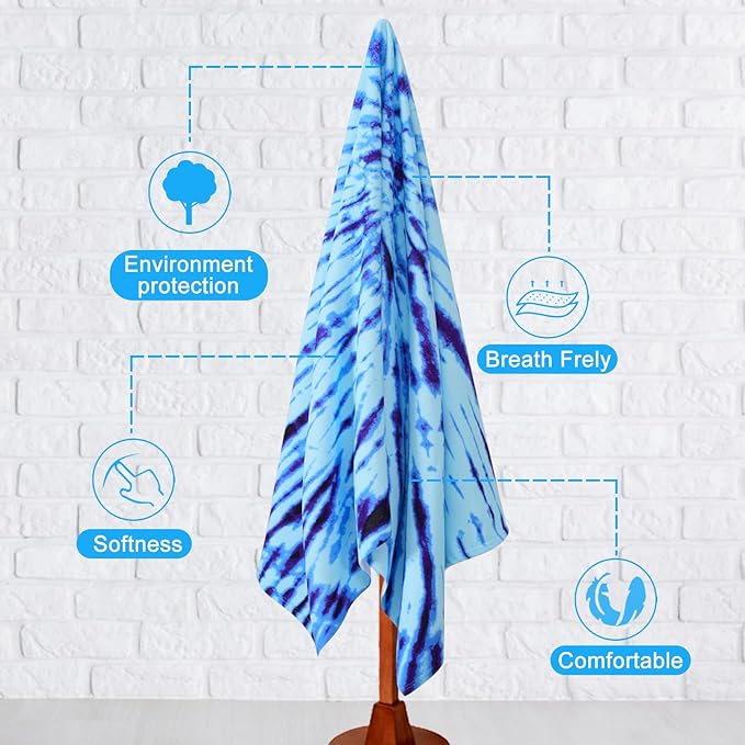 Genovega Oversized Terry Beach Towel 36 x 72 in Soft Extra Large XL Big Pool Towels Adults Clearance Blanket Travel Essentials Cruise Accessories Must Haves Vacation Stuff Lounge Chair Cover Bohemian