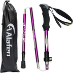 A ALAFEN Aluminum Collapsible Ultralight Travel Trekking Hiking Pole for Men and Women (Fits 5'3" - 6'2")