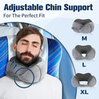 Cirorld Neck Pillow for Traveling, Travel Pillows for Airplanes,100% Pure Memory Foam Travel Neck Pillow, Adjustable Flight Pillow, Portable Plane Accessories with Eye Mask, Earplugs, Carry Bag