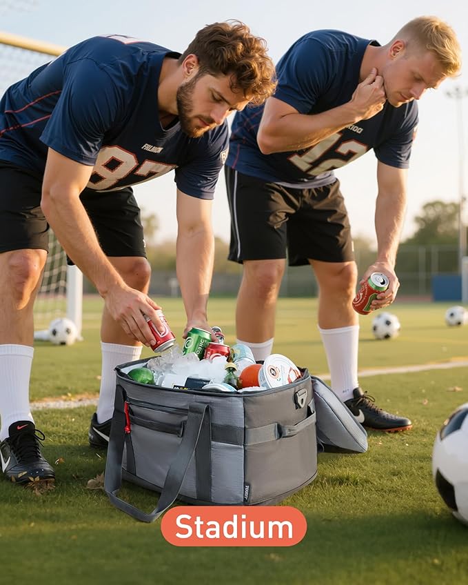 TOURIT Soft Sided Cooler Bag Insulated 30/48/60 Cans, Large Collapsible & Leakproof Ice Chest for Picnic, Beach, Camping, Travel
