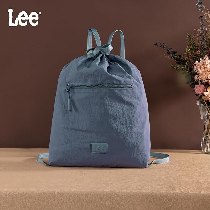 Lee Drawstring Backpack Bag Lightweight Small Gym Swim Beach Bag Water Resistant Sports Sackpack for Men Women, LEE48-002JN