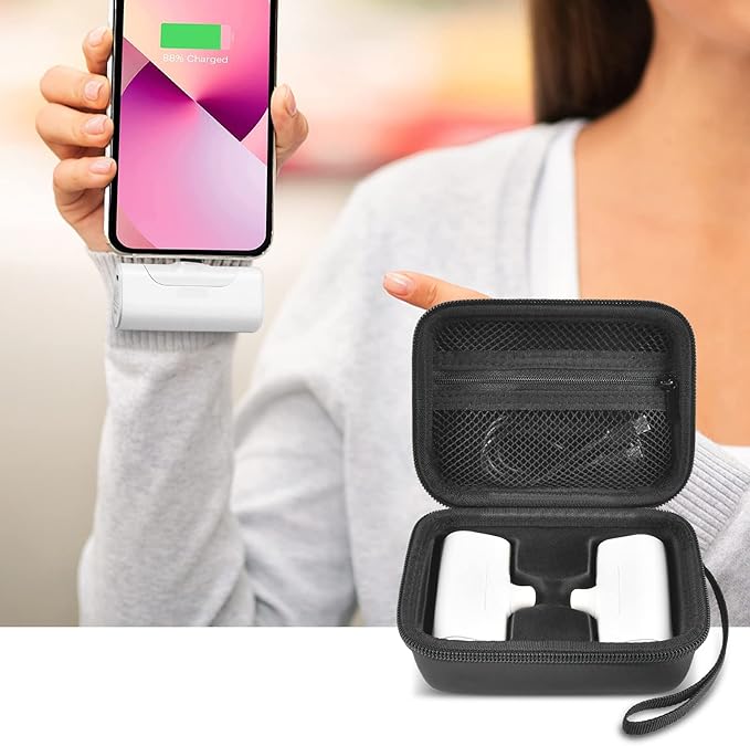 casmilee Portable Charger Power Bank Case for 2PCS Swyop/for Feob/for Charmast/for JEJILL/for LanLuk/for VEGER/for iWALK/for Taegila/for Kuulaa and More Small Charging Battery Pack - Bag Only (Black)