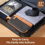 Elviros Travel Toiletry Bag Gift for Men，Mens Toiletries Bag Gifts Set Shaving Dopp Kit Water-resistant Bathroom Toiletries Organizer PU Leather Cosmetic Bags 2 Pack Brown