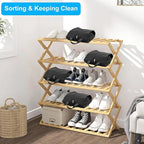 5Pcs XL Travel Shoe Bags Portable Travel Gifts Shoe Organizer with Zipper Closure, Waterproof Nylon Shoe Storage Organizer with Handle Travel Bags For Men and Women, Black