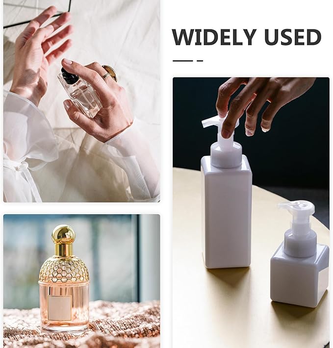 Cabilock 5pcs Portable 100ml Plastic Travel Lotion Bottles with Flip Cap, Refillable Empty Squeeze Containers for Toiletries and Shampoo Packing