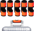 uxcell 5 Pcs Luggage Handle Wrap, Hollow Neoprene Handbag Grip Cover Protector Luggage Identifiers Suitcase Handle Wraps for Luggage Suitcase Travel Bags, Orange