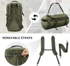 MIER Large Duffel Backpack Sports Gym Bag with Shoe Compartment, Heavy Duty and Water Resistant, Dark Green, 45L