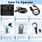 Fotgear Portable Camping Shower - 6000mAh Rechargeable Outdoor Shower with LED Display - IPX7 Waterproof Camping Shower Kit for Hiking, Travel, Car Washing, RV, Pet Bath
