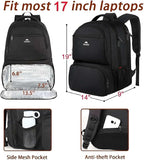 MATEIN Lunch Backpack for Men, 17 Inch Insulated Cooler Backpack with Lunch Compartment, Water Resistant Laptop Back Pack Computer Meal Prep Backpacks Mens Gifts Work Picnic College Travel