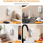 Oviitech Multi Outlet Wall Mount Adapter Surge Protector with 4 (4.2 AMP) USB Charging Ports,3 Outlet Extender Socket Plugs,White,ETL Certified.