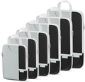 Percover Compression Packing Cubes 6-Piece Set, Packing Cubes Compression for Travel with Multi-Size Organization, Travel Organizer for Carry On & Checked Luggage, Black