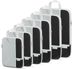 Percover Compression Packing Cubes 6-Piece Set, Packing Cubes Compression for Travel with Multi-Size Organization, Travel Organizer for Carry On & Checked Luggage, Black