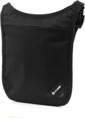 Pacsafe Coversafe V75 Anti-Theft RFID Blocking Passport Holder & Neck Pouch/Wallet - Fits up to Four Passports (or iPhone X) plus Credit Cards, for Women & Men (Black)