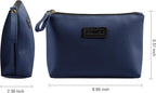 Cosmetic Bags for Women Small Makeup Bag for Purse Pu Leather Makeup Pouch Travel Makeup Bag with Zipper Make Up Bag for Travelling