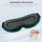 Gritin 100% Blackout Sleep Eye Mask for Women Men,Zero Eye Pressure Sleeping Mask-Ergonomic Design 3D Cutout Eye Movement and Eyelash Friendly Night Blindfold,Soft&Comfortable for Sleeping-Navy Blue