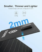 ELECAENTA 60W Portable Solar Panel for Power Station, USB C & USB A and DC 18V Output, IP68 Waterproof, Foldable ETFE Solar Charger, Compatible with iPhone Samsung Camping Hiking Outdoor