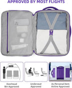 LARVENDER Carry on Luggage 22x14x9 Airline Approved, Expandable 20 Inch Hardside Large Suitcase with Wheels TSA Lock, Lightweigh PC+ABS Travel Carry-on Suitcases for Women and Men, Midnight Berry
