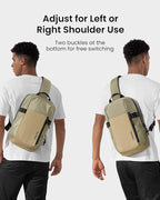 tomtoc 7L Sling Backpack Crossbody Bag for Men Women, EDC Daypack Chest Shoulder bag for 14-inch MacBook Pro M5 Pro/Max, 13" MacBook Air, 13" iPad Air M4/Pro M5, Organized, Daily Use, Work, Travel-S