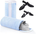 Teletrogy Shoe Washing Machine Bags, Reusable Laundry Bag for Washer and Dryer, Durable Fluffy Fiber Keep Clean, 2 Pairs Adjustable Trees for All Shoes, Blue