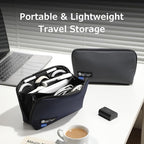 RIGHT AWAY Travel Tech Pouch，Waterproof Cord Case，Electronics Organizer Travel Case，Cable Organizer Storage Bag For Phone, Charger, Accessories(Dark Gray)