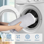 Teletrogy Shoe Laundry Bags for Washing Machine, Reusable Laundry Shoe Bag for Washer and Dryer, Fluffy Fibers 360° Wrap Around Cleaning, Adjustable Protective Shoe Trees - Home Dorm Travel, Gray