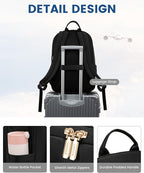 LOVEVOOK Laptop Backpack for Women, 17.3 Inch Business Backpack Purse, Large Capacity Casual Daypack, Work Computer Backpack, Travel Backpack for College, Black