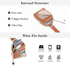 INICAT RFID Blocking Sling Bag, Anti Theft Crossbody Bag for Women, Travel Fanny Pack Style Purse, Vegan Leather