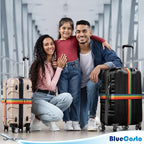 Luggage Straps for Suitcases - TSA Approved - Rainbow, 4 PK - Premium Belts for Suitcase, Briefcase & Travel Bag - Adjustable Strap Length 43" - 78"