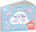 My First Trip 500+ Kids Sticker Book by Cupkin Fun Toddler Travel Activity Coloring and Sticker Book, Road Trip Essentials, 12 Coloring Pages 12 Side by Side Scenes for Ages 2–8 Years