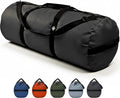 175L Extreme Duffel Bag, Heavy-Duty Gear Bag, 1050D Tuff Cloth, Diamond Ripstop, Reinforced Stitching - Black (18” x 42")