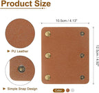 uxcell 4Pcs Handbag Handle Cover, PU Leather Luggage Handle Wraps, Luggage Grip Protector for Purse Tote Bag Suitcase, Light Brown/Light Gray
