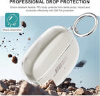 Aircawin for Bose Ultra Open Earbuds Case Clear 2024,Full Protective Shockproof Soft Transparent TPU Cover for Bose Open Ear Wireless Earbud Headphone Accessories with Carabiner and Cleaning Pen-Clear