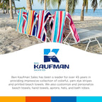 Kaufman - Joey Velour Colored Classic Multi-Color Stripe Beach & Pool Towel - Large 100% Combed Cotton Beach Towel - Soft & Absorbent Colorful Towels - 32" x 62" - 480 Pack