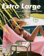 Genovega 6 Packs Oversized Turkish Beach Towel 74"x38" Thin Quick Dry Sand Free Pool Swim Towels Large XL Adult Clearance Blanket Travel Vacation Accessories Essentials Multi Coral Pink Rhombus
