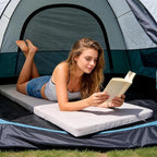 ABORON Camping Cot with 2in Memory Foam Mattress, 900LBS Heavy Duty Sleeping Cot for Adults, Extra Wide Sleeping Cot, 1200D Double Layer Oxford Cot for Camping, Guest, Office Nap