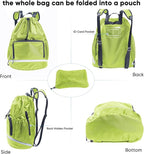 Swim Beach Sports Drawstring Backpack - Gym Bag with Shoes Compartment and Waterproof Pocket for Gym Accessories, Swim Essentials - Kids Mens Beach Workout Bag