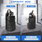 Magnetic Gym Bag for Men and Women, 60 OZ Magnetic Water Bottle Holder for Gym, Small Gym Bag, Gym Gifts for Women and Men (Black)