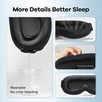 Weighted Blackout Sleep Mask for Men: 3D Contoured Zero Eye Pressure Sleep Mask for Stress Relief, Deep Sleep & Airplane Travel Essentials, Night Shift, Office Nap, Adjustable Strap, Blue