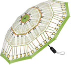 RainCaper Frank Lloyd Wright Windproof Auto Open Close 43” Coverage Folding Travel Umbrella with Matching Sleeve