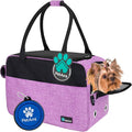 PetAmi Dog Purse Carrier for Small Dogs Cats, TSA Airline Approved Soft-Sided Pet Carrier with Pockets, Ventilated Travel Tote Bag with Bed & Shoulder Strap, Puppy Kitten, Max 12 lbs, Purple
