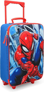 Fast Forward Spiderman Boys 16" Soft Luggage - Cute & Durable Carry-On Suitcase for Travel 16X12X5