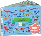 Cupkin Dinosaur Sticker Book Activity for Kids, Toddler Airplane Travel Essentials, 500+ Dino Stickers for Kids + 12 Scenes + 12 Coloring Book Pages, Dinosaur Lover Gift, Crafts for Ages 2–8 Years