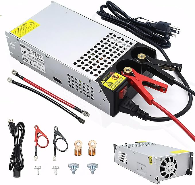 New Upgraded DIY SMPS 110V AC to DC 24V 50A 1200W Power Supply, 24v Power Supply,110v to 24V Converter Voltage Transformer for Motor Pump CCTV 3D Printer Air Compressor Led (24V-50Amp-1200W, 24V)