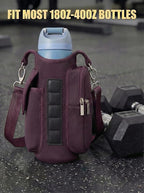 AUPET Magnetic Gym Bag for Men & Women, Small Gym Bag Organizer, Crossbody Magnets Gym Water Bottle Bag Holder Carrier Fits for 18-40oz Owala Yeti Hydro Flask, Workout Pouch for Phone, Keys & Wallet