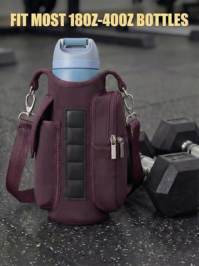 AUPET Magnetic Gym Bag for Men & Women, Small Gym Bag Organizer, Crossbody Magnets Gym Water Bottle Bag Holder Carrier Fits for 18-40oz Owala Yeti Hydro Flask, Workout Pouch for Phone, Keys & Wallet