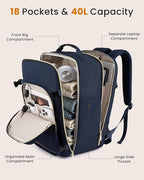 LOVEVOOK 50L Large Travel Backpack for Women Men Fits 17 Inch Laptop, Carry on Backpack for Traveling on Airplane, Personal Item Bag Airline Approved, Business Causal Weekender Backpacks