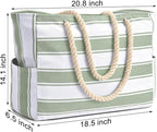 Becokan Beach Bags for Women Large Waterproof Beach Tote Bag Zipper Beach Bags Waterproof Sandproof Swim Pool Bag Large Tote