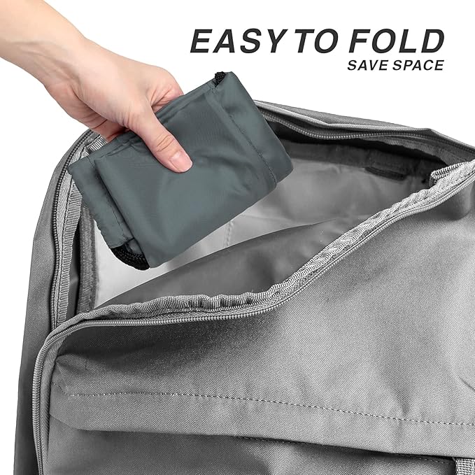 Drawstring Backpack Sports Water Resistant String Bag Sport Gym Sackpack for Women Men Large with Zipper, Grey